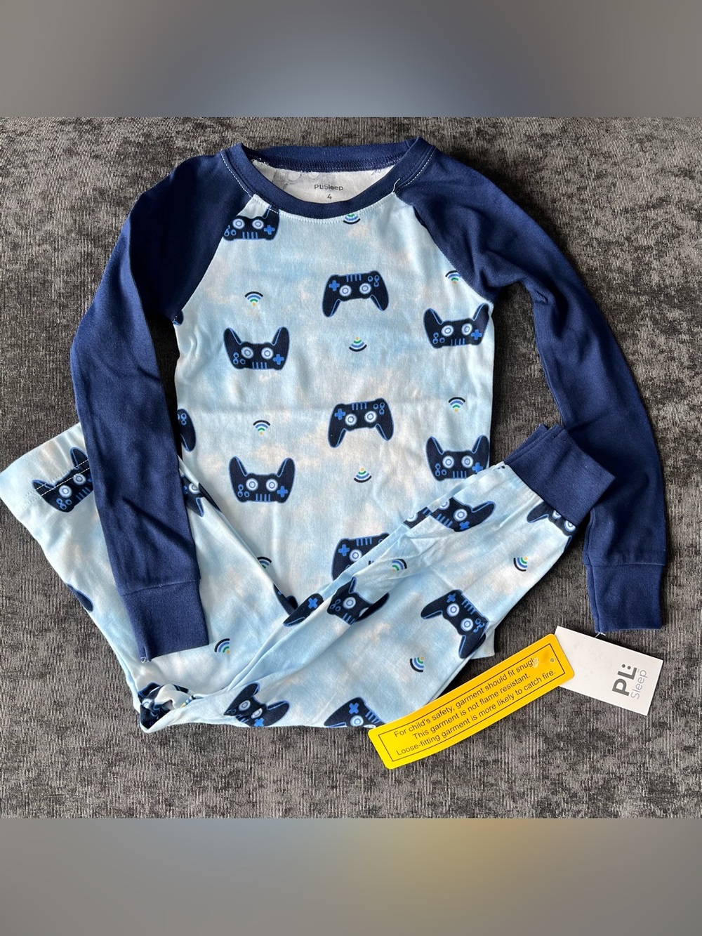 NWT PL Baby Boys Video Game Controller Pajamas Size 4